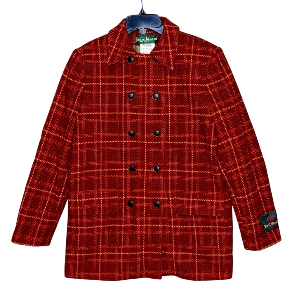 Harve Benard Plaid Wool Coat - Picture 2 of 9